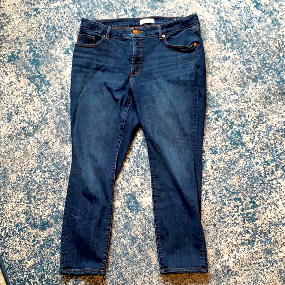 Loft Jeans, size 14 petite, curvy skinny